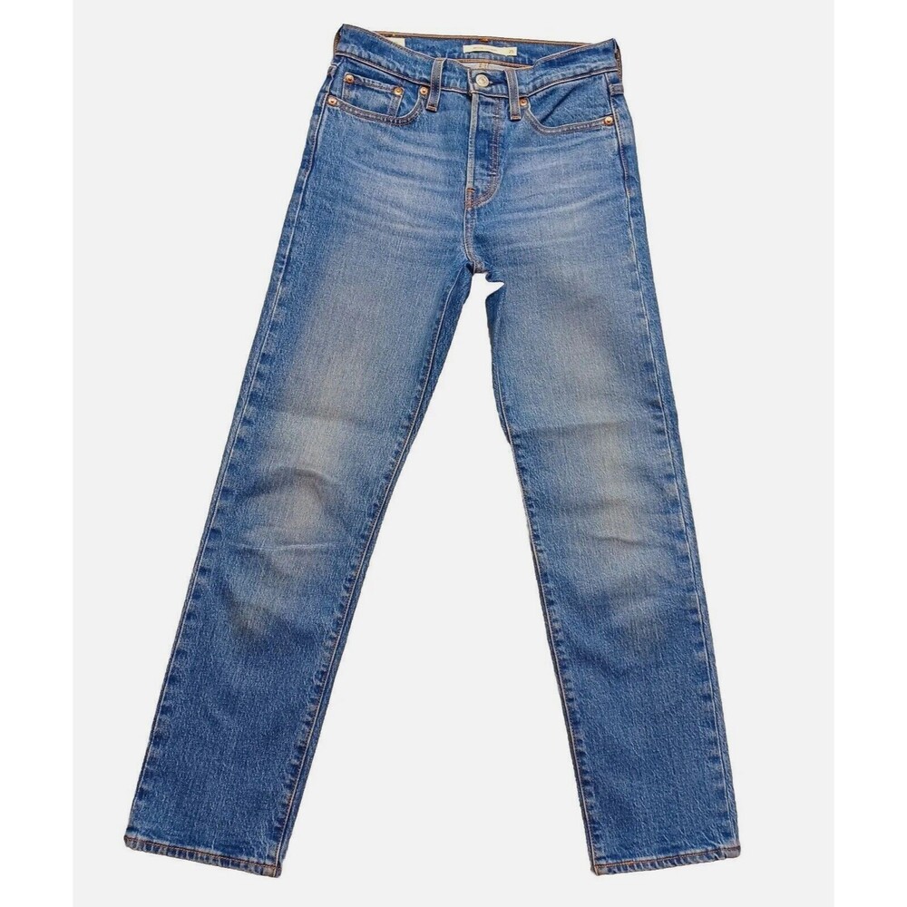 Levi's Premium Big E Wedgie Straight Buttonfly Jeans Women's Size 25 - Picture 3 of 13